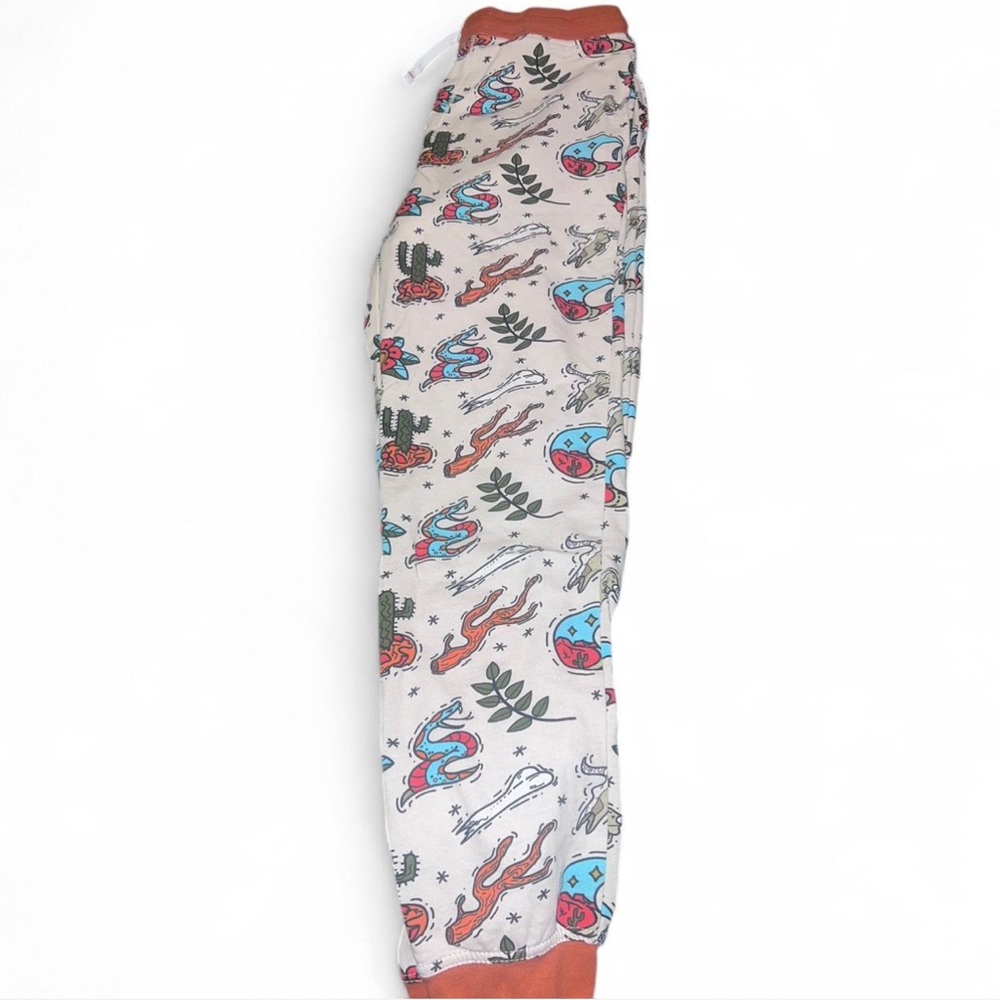Y’allternative No Boundaries Cream Joggers with Southwestern Print, New